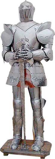 Fleur De Lis Suit of Armor Display