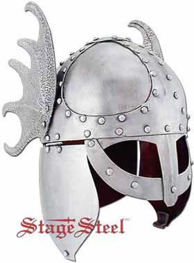 Our viking helmet reproduction is intended for SCA reenactment. The helmet is made of 14 gauge heavy steel. Liner is not included.